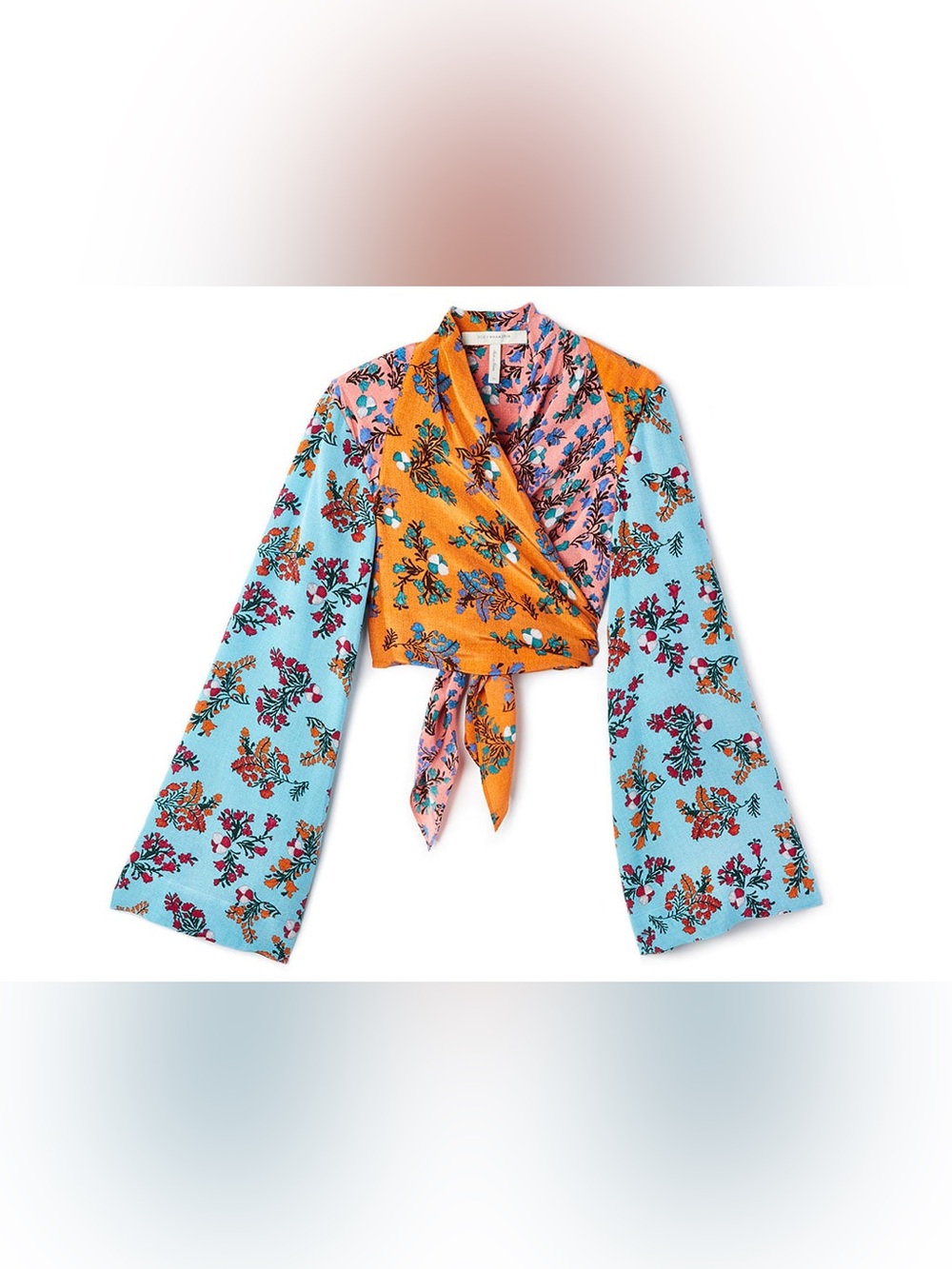 BCBG Max Azria NWT MSRP $368 Cam Kimono Floral Wrap Crop Top Size XS